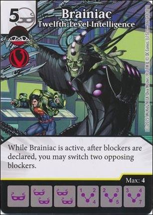 DC Comics Dice Masters Justice League  card 110 Brianiac - Twelfth- Level Intelligence