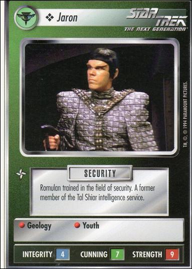 Star Trek: Premiere Unlimited (Base Set) card 307 Jaron 