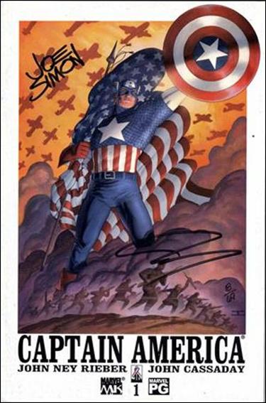 Captain America (2002) issue 1-B DF (Signed by Joe Simon & John Cassaday) 1/69