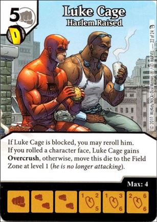 Marvel Dice Masters Defenders card 22 Luke Cage: Harlem Raised