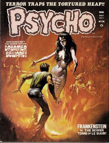 Psycho (1971) issue 5 Boris Vallejo Cover