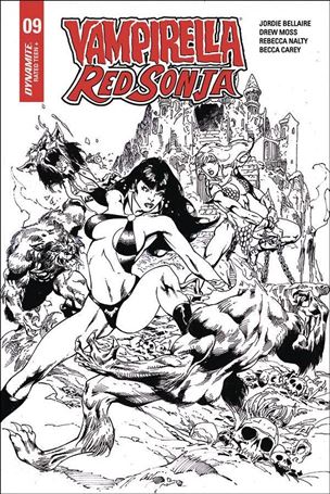 Vampirella / Red Sonja issue 9-H Roberto Castro 1:7 Black & White Cover