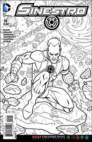 Sinestro issue 19-B Derec Donovan Adult Coloring Book Cover