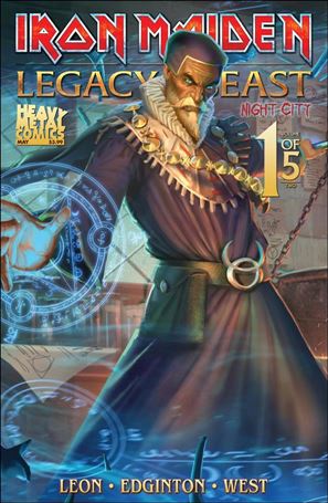 Iron Maiden Legacy of the Beast: Night City issue 1-C Navigator Games "Wizard" Cover