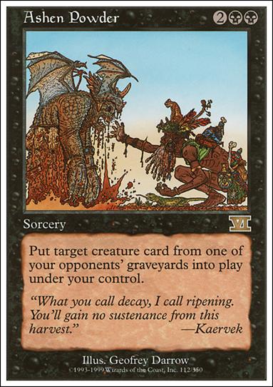 Magic the Gathering: 6th Edition (Base Set) card 112 Ashen Powder