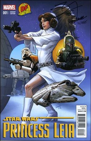 Princess Leia issue 1-XB Land DF Cover (Signed by T & R Dodson) 1/225