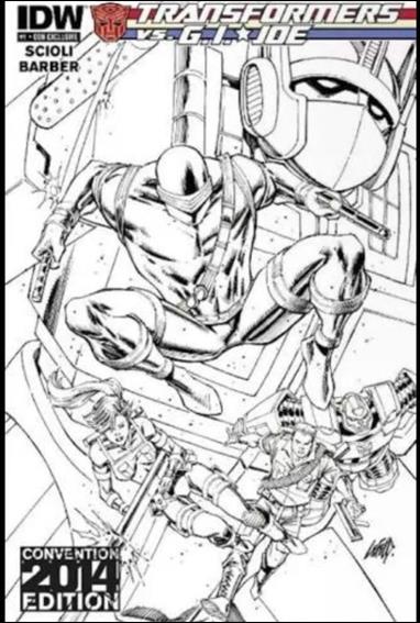 Transformers vs G.I. Joe issue 1-D Rob Liefeld Convention Cover
