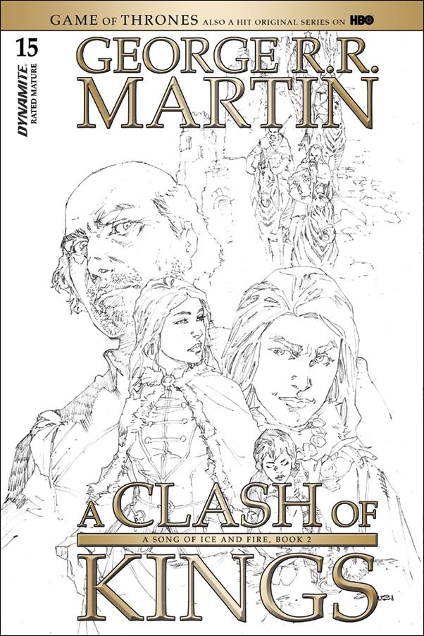 George R. R. Martin's a Clash of Kings (2017) issue 15-D Mel Rubi 1:15 Black & White Cover