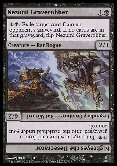 Magic the Gathering: Commander (Base Set) card 92 Nezumi Graverobber / Nighteyes the Desecrator
