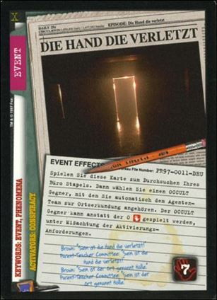 X-Files (Promo) card PR97-11-DEU Die Hand Die Verletzt