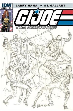 G.I. Joe: A Real American Hero issue 179-C Larry Hama 1:10 Sketch Cover