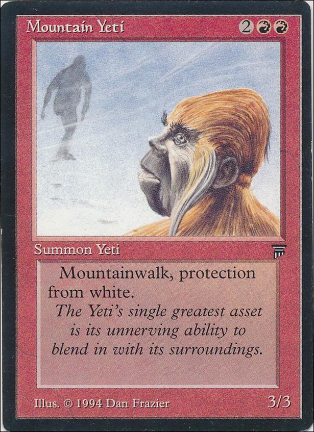 Magic the Gathering: Legends (Base Set) card 159 Mountain Yeti
