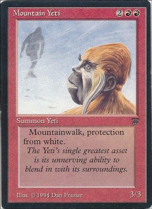 Magic the Gathering: Legends (Base Set) card 159 Mountain Yeti