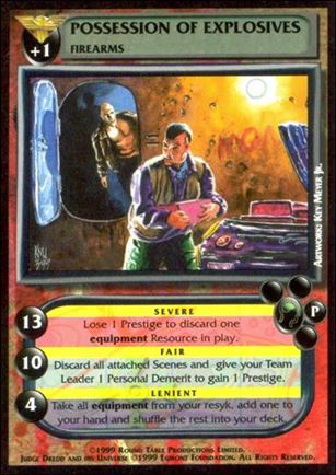 Dredd: The Card Game card 19 Possession of Explosives