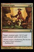 Magic the Gathering: Commander (Base Set) card 190 Colossal Might