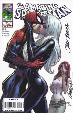 Amazing Spider-Man (1963) issue 606-D J. Scott Campbell Cover DF(Signed by Romita) 1/150