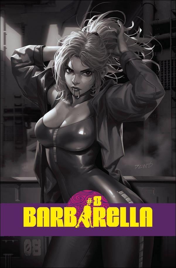 Barbarella (2021) issue 8-R Derrick Chew 1:25 Black & White Cover