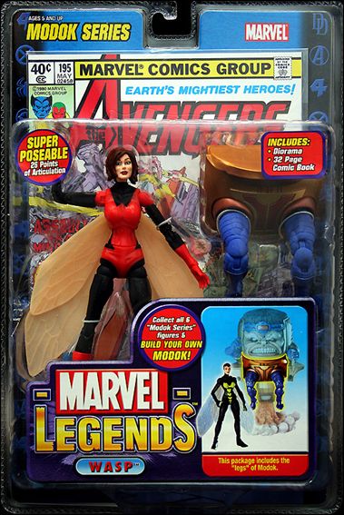Marvel Legends (M.O.D.O.K. Series) figure 11 Wasp (Black & Red Costume - Long Hair)