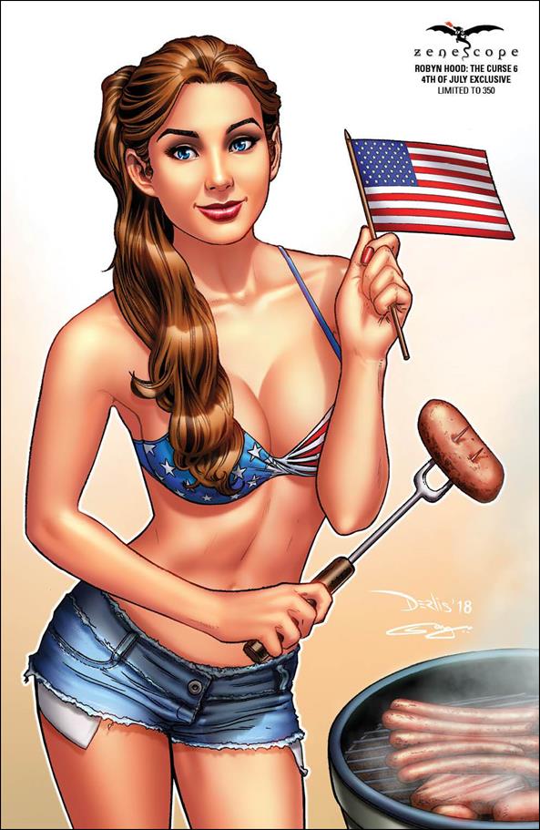 Robyn Hood: The Curse issue 6-K Derlis Santacruz 4th of July Cover 1/350