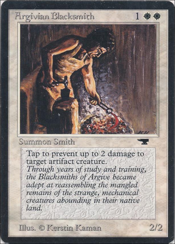 Magic the Gathering: Antiquities (Base Set) card 2 Argivian Blacksmith