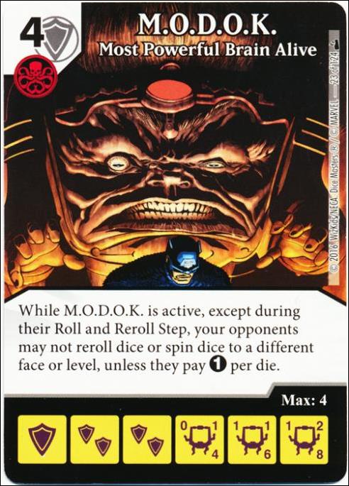 Marvel Dice Masters Deadpool card 23 M.O.D.O.K.: Most Powerful Brain Alive