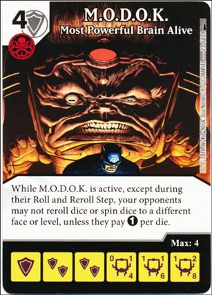 Marvel Dice Masters Deadpool card 23 M.O.D.O.K.: Most Powerful Brain Alive