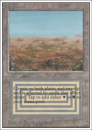 Magic the Gathering: Unlimited (Base Set) card 282 Scrubland