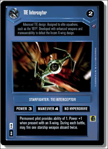 Star Wars: Death Star II Limited (Base Set) card 85 TIE Interceptor