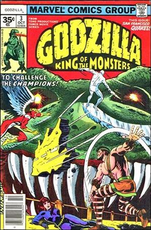 Godzilla (1977) issue 3-B 35 Cent Price Cover