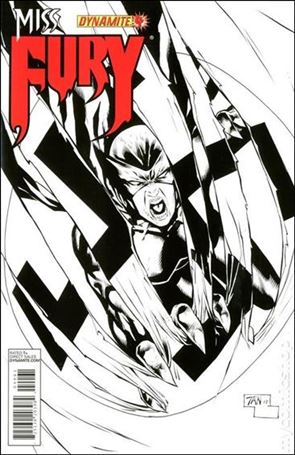 Miss Fury (2013) issue 4-H Billy Tan 1:25 Black & White Cover