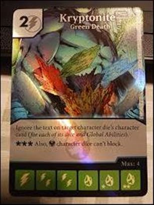 DC Comics Dice Masters World's Finest card 54-B Kryptonite: Green Death (Foil)