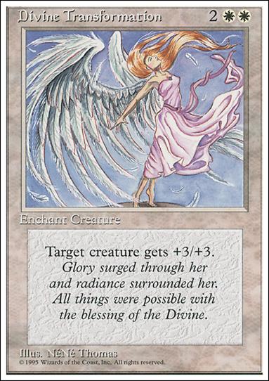 Magic the Gathering: 4th Edition (Base Set) card 23 Divine Transformation