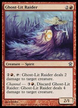 Magic the Gathering: Saviors of Kamigawa (Base Set) card 99 Ghost-Lit Raider