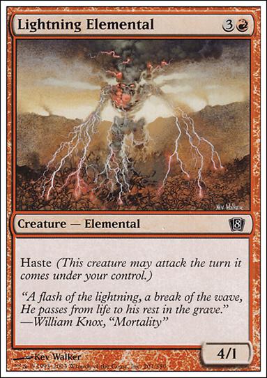 Magic the Gathering: 8th Edition (Base Set) card 201 Lightning Elemental