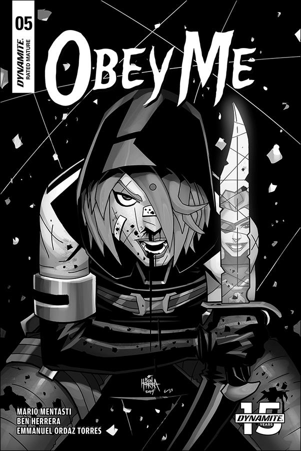 Obey Me issue 5-D 1:15 Black & White Solo Cover