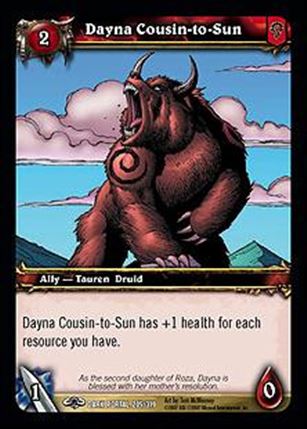 World of Warcraft: Through the Dark Portal (Base Set) card 205 Dayna Cousin-to-Sun