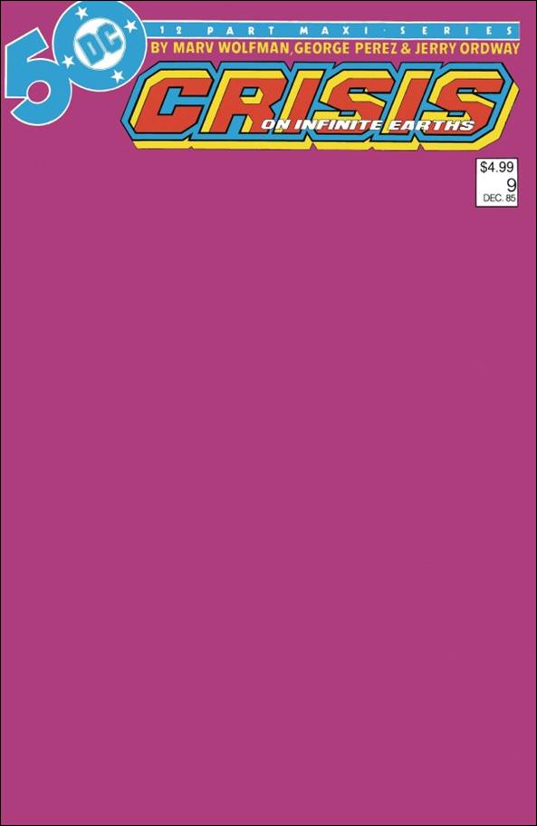 Crisis on Infinite Earths issue 9-C Facsimile Edition (2024) Blank Sketch Cover