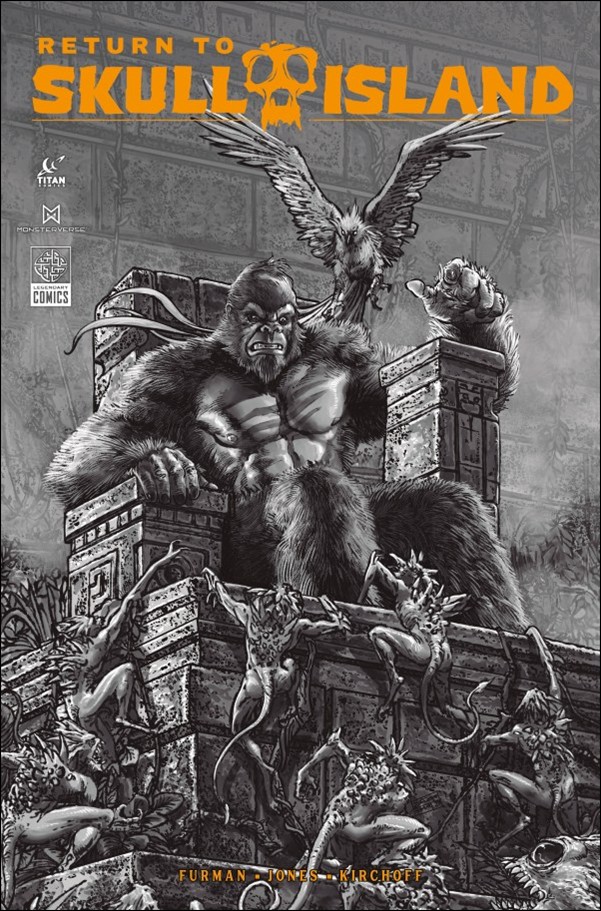 Return to Skull Island issue 2-D Diego Yapur B&W Cover