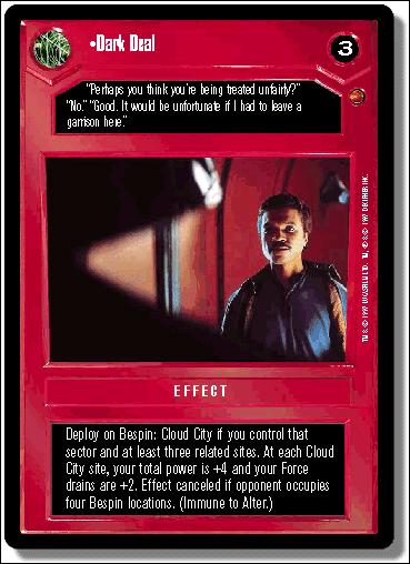 Star Wars: Cloud City Limited (Base Set) card 24 Dark Deal