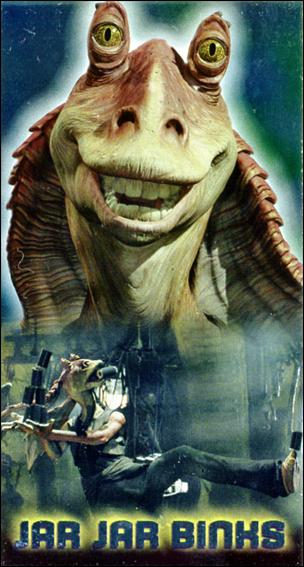 Star Wars: Episode I Widevision: Series 1 (Mirror Foil Subset) card F5 Jar Jar Binks