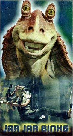 Star Wars: Episode I Widevision: Series 1 (Mirror Foil Subset) card F5 Jar Jar Binks