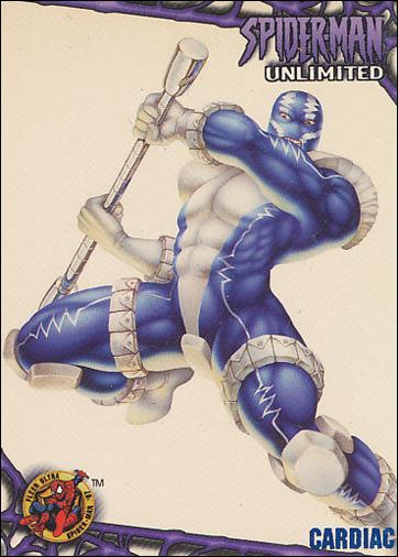 1997 Fleer Ultra Spider-Man (Base Set Blue) card 62 Cardiac