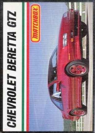 Matchbox Car & Driver Collector Cards (Base Set) card 903 Chevrolet Beretta GTZ