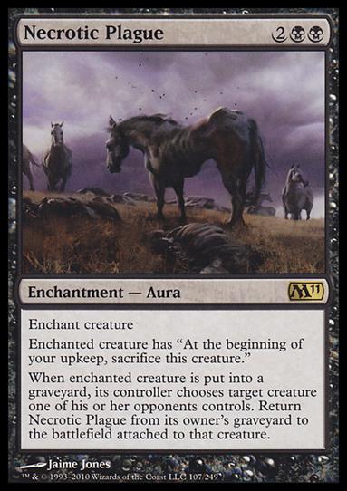 Magic the Gathering: 2011 Core Set (Base Set) card 107 Necrotic Plague