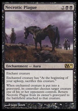 Magic the Gathering: 2011 Core Set (Base Set) card 107 Necrotic Plague