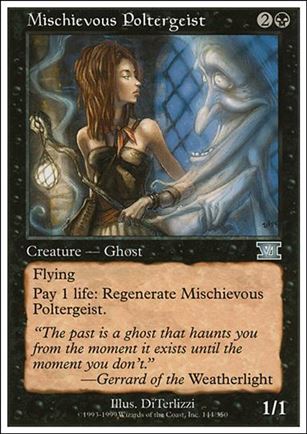 Magic the Gathering: 6th Edition (Base Set) card 144 Mischievous Poltergeist