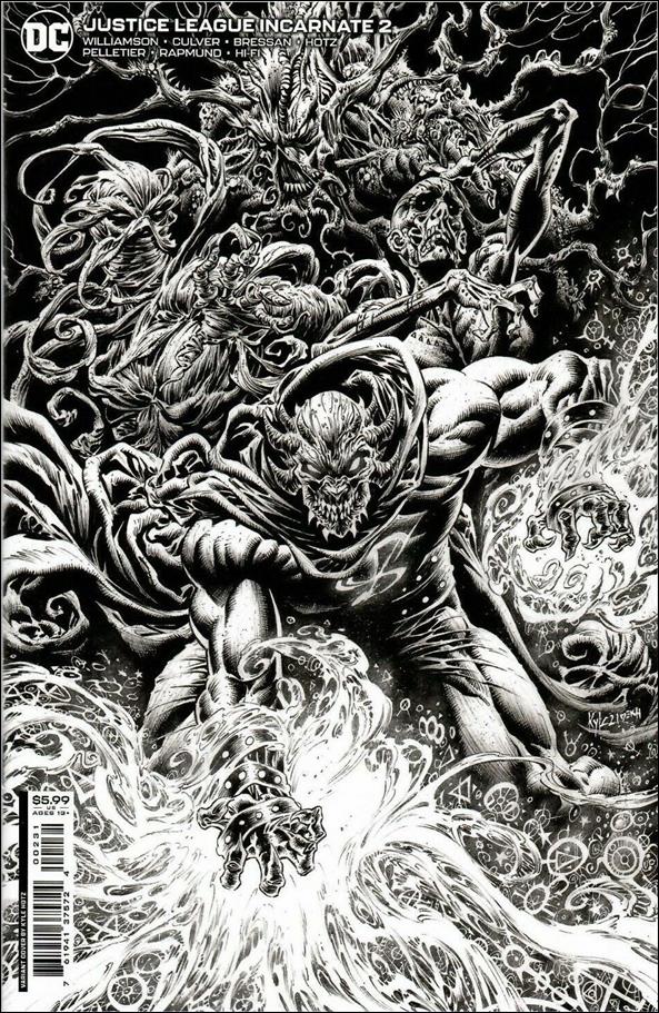 Justice League Incarnate issue 2-C Kyle Hotz 1:25 Black & White Cardstock Cover