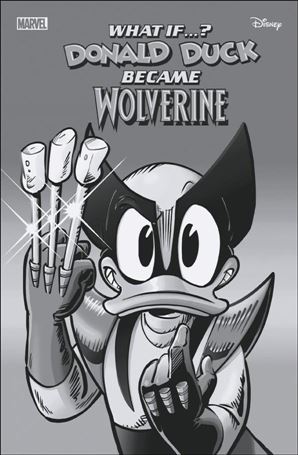 Marvel & Disney: What If...? Donald Duck Became Wolverine issue 1-G Giada Perissinotto 1:100 B&W Cover
