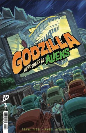 Godzilla: Here There be Aliens issue 3-B Ángel Hernández Cover