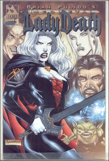 Brian Pulido's Medieval Lady Death issue 1-G Platinum Foil Cover